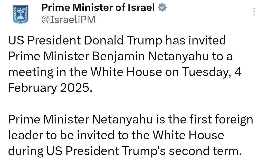 Trump, Netanyahu’yu 4 Şubat’ta Beyaz Saray’a Davet Etti ABD Başkanı Donald Trump, göreve başladıktan sonra ilk yabancı lider