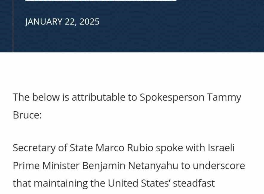 ABD Dışişleri Bakanı Rubio’dan Netanyahu’ya destek vurgusu ve rehineler için serbest bırakma sözü ABD Dışişleri Bakanı Marco Rubio, İsrail Başbakanı Binyamin Netanyahu ile