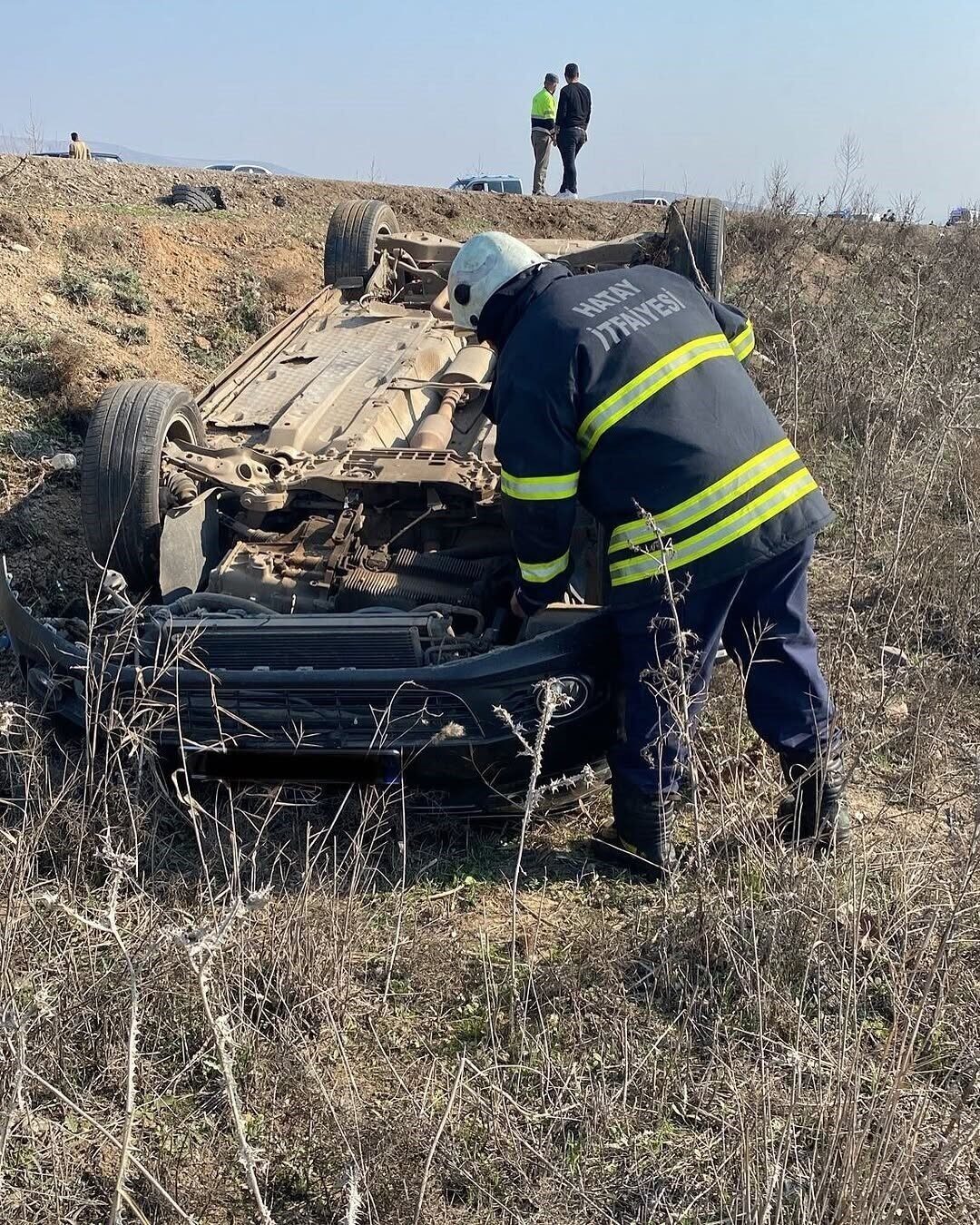 Hatay'da meydana gelen trafik kazasında 8 kişi yaralandı, motosiklet sürücüsü