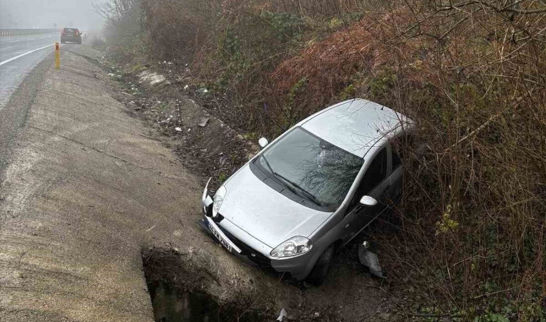 Zonguldak-Ereğli yolunda yoğun sis kazaya neden oldu, otomobil kanalına düştü Zonguldak-Ereğli yolu üzerinde sabah saatlerinde meydana gelen kazada, yoğun sis