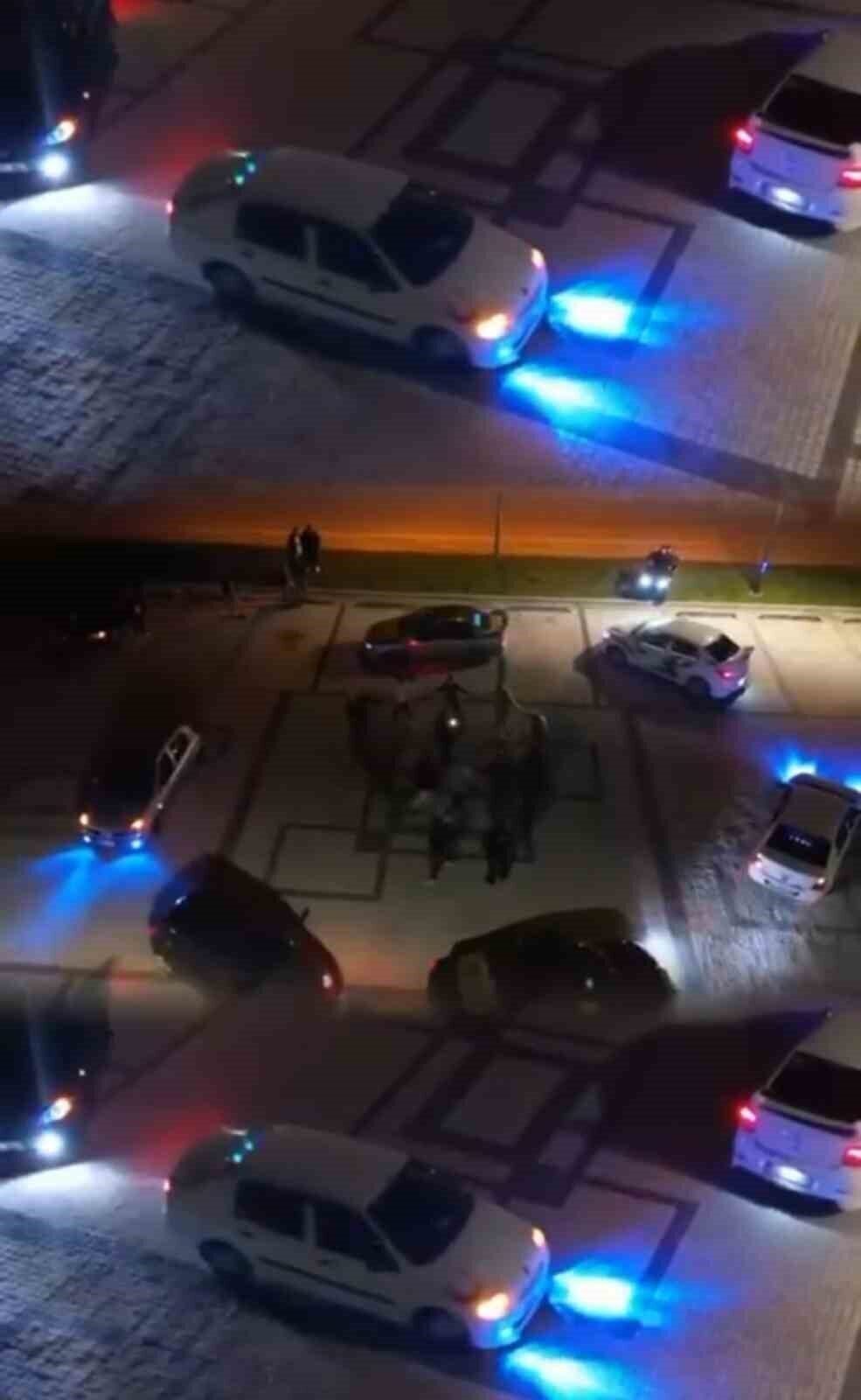 Bursa'nın Osmangazi ilçesinde bir grup genç, araçlarıyla 'kutu kutu pense'