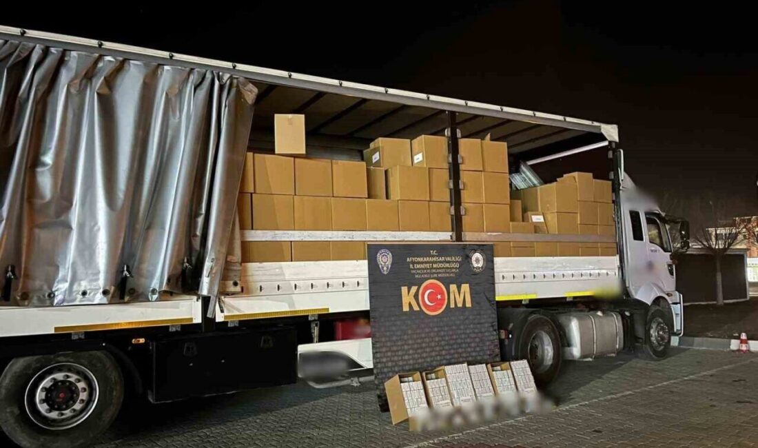 Afyonkarahisar’da yol kontrolü sırasında durdurulan tırda 6 milyon boş makaron bulundu Afyonkarahisar'da, Çay ilçesinde yol kontrolü sırasında şüpheli bir tırda yapılan