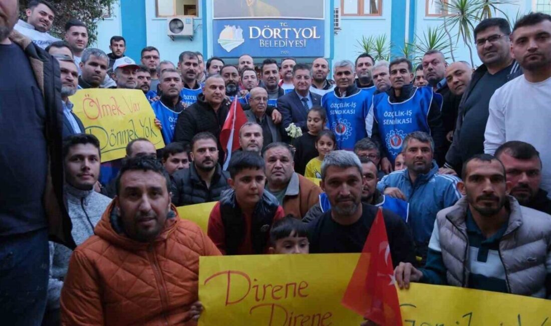 Dörtyol Belediye Başkanı Bahadır Amaç, Yolbulan Metal İşçilerine Destek Verdi Dörtyol Belediye Başkanı Bahadır Amaç, yaklaşık 228 gündür grevde olan