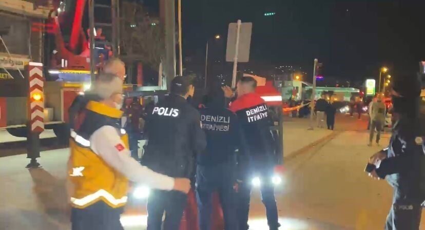 Denizli'nin Pamukkale ilçesinde yer alan 7 katlı bir rezidansta çıkan