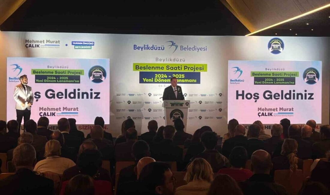 Beylikdüzü Belediyesi, Beslenme Saati Projesi'nin 4. yılını kutladı. Lansmanında konuşan