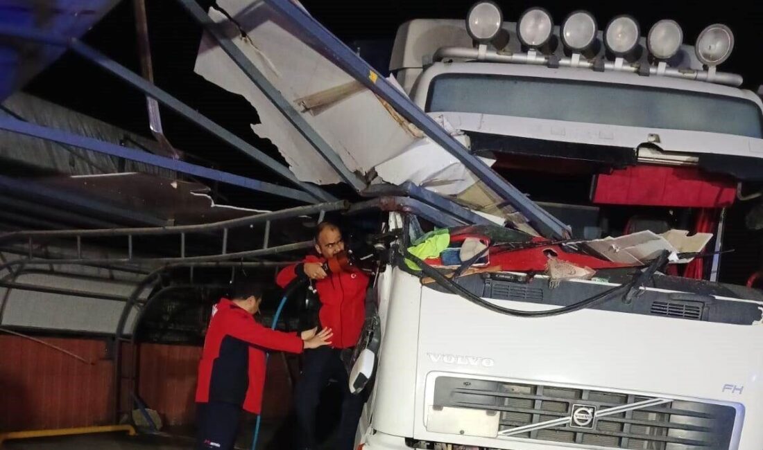 Mersin’de Yükleme Sırasında Tır Şoför Kabinine Korkuluk Demiri Saptı, Sürücü Yaralandı Mersin'deki narenciye tesisinde manevra yapan Ökkeş P. adlı tır şoförü,
