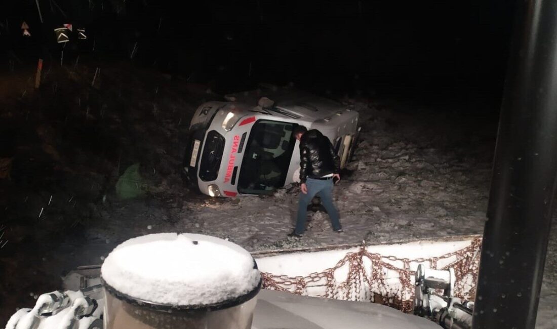 Tokat’ta Hastayı Bıraktıktan Sonra Dönüş Yolu Üzerinde Devrilen Ambulans Sürücüsü Yaralandı Tokat'ta hastayı bıraktıktan sonra dönüşte kontrolden çıkarak devrilen ambulansın sürücüsü
