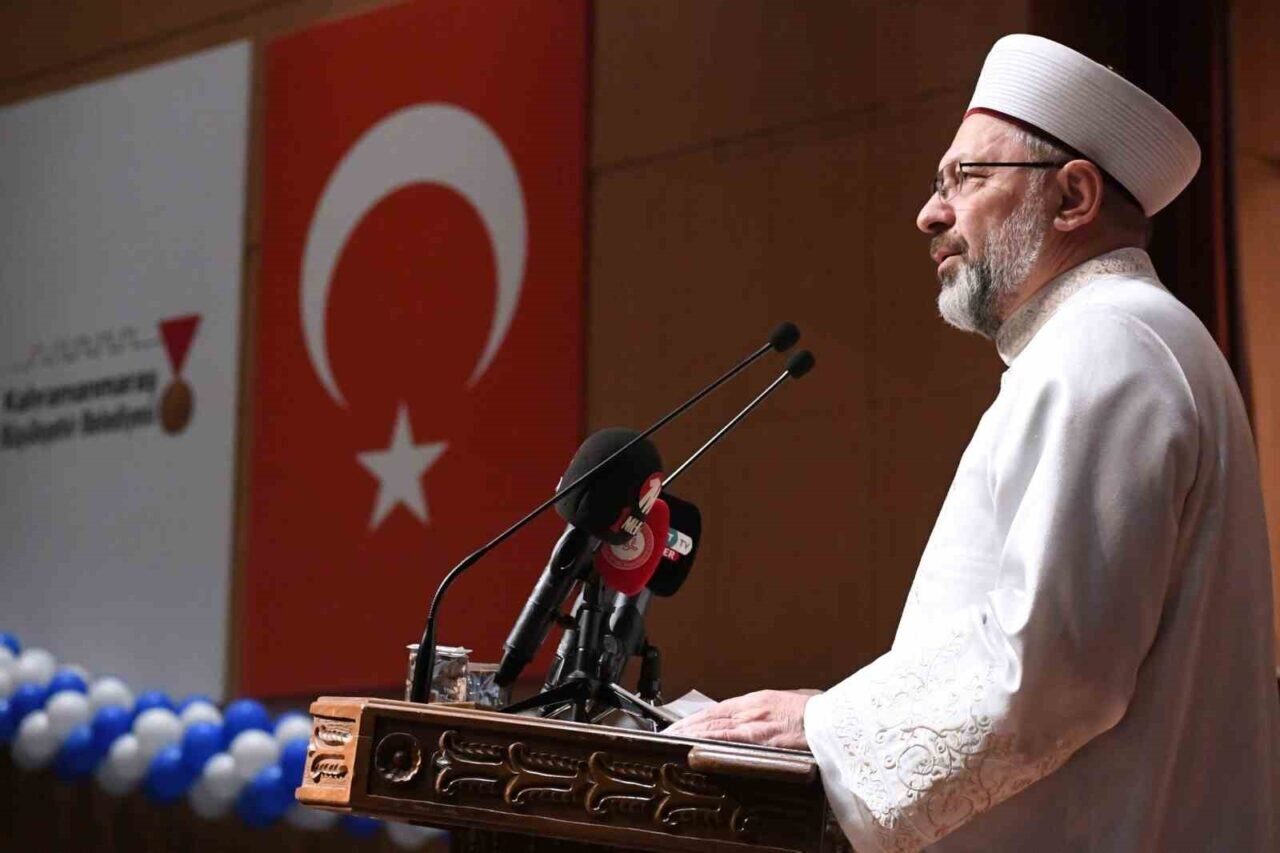 Diyanet İşleri Başkanı Prof. Dr. Ali Erbaş, Kahramanmaraş'taki bir programda,