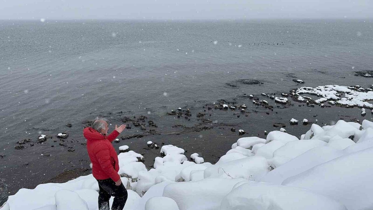 Tatvan ilçesinin doğa fotoğrafçısı Nusret Altan, Van Gölü'nde her yıl