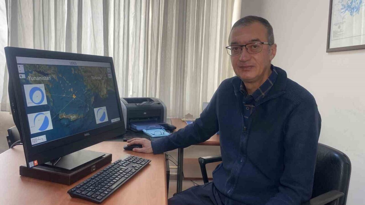 ÇOMÜ Jeoloji Mühendisliği Bölüm Başkanı Prof. Dr. Süha Özden, Santorini