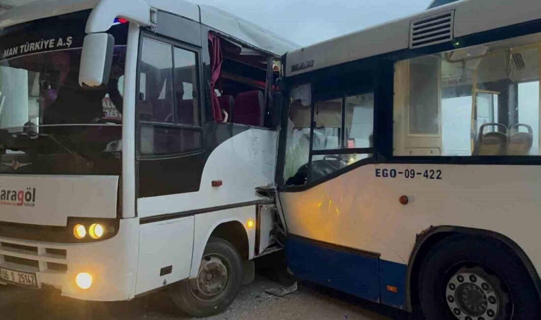 Akyurt’ta EGO Otobüsü ile Servis Aracının Çarpışması Sonrası Yaralılar Hastaneye Kaldırıldı Ankara’nın Akyurt ilçesinde, Çankırı Bulvarı'ndaki Büğdüz Köprüsü altındaki kavşakta EGO