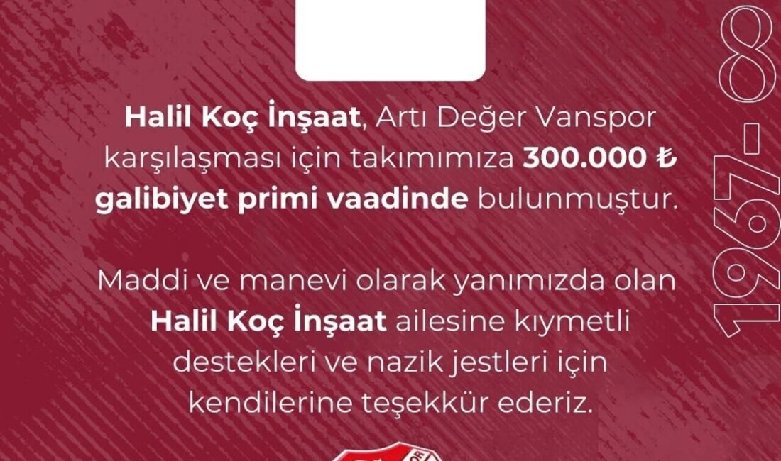 Elazığspor’a Vanspor FK Maçı Öncesi İnşaat Firmasından 300 Bin Lira Prim Desteği Çimentaş Elazığspor, Vanspor FK ile oynayacağı kritik maç öncesinde bir