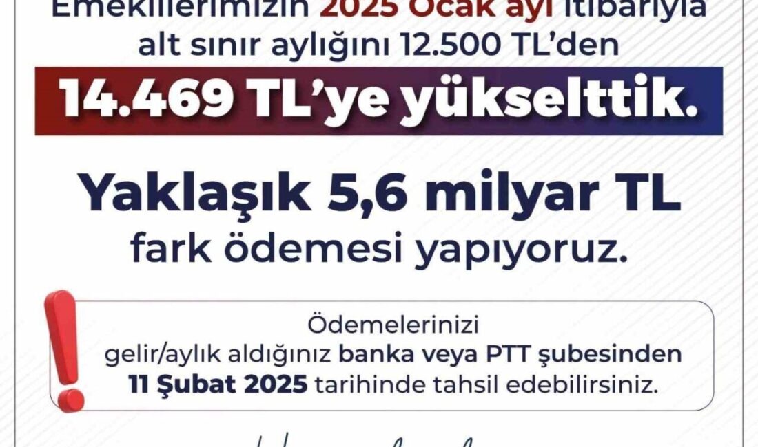SGK’dan Emeklilere Müjde: Zam Farkı Ödemeleri Yarın Hesaplarda! Sosyal Güvenlik Kurumu (SGK), emeklilere zam farkı ödemelerinin 11 Şubat'ta