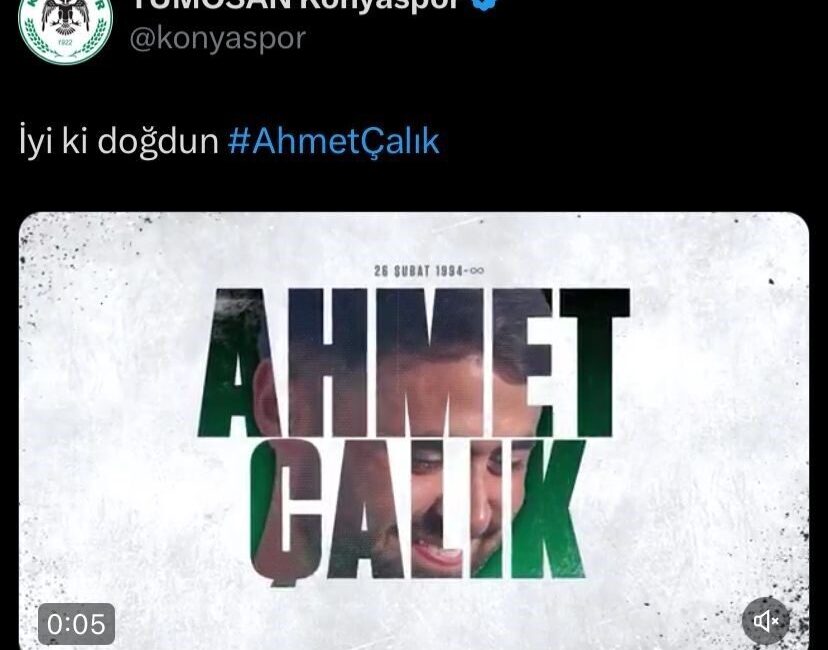 Konyaspor, Ahmet Çalık’ı doğum gününde sosyal medya üzerinden unutmadı! Konyaspor, trafik kazasında hayatını kaybeden eski futbolcusu Ahmet Çalık’ı doğum