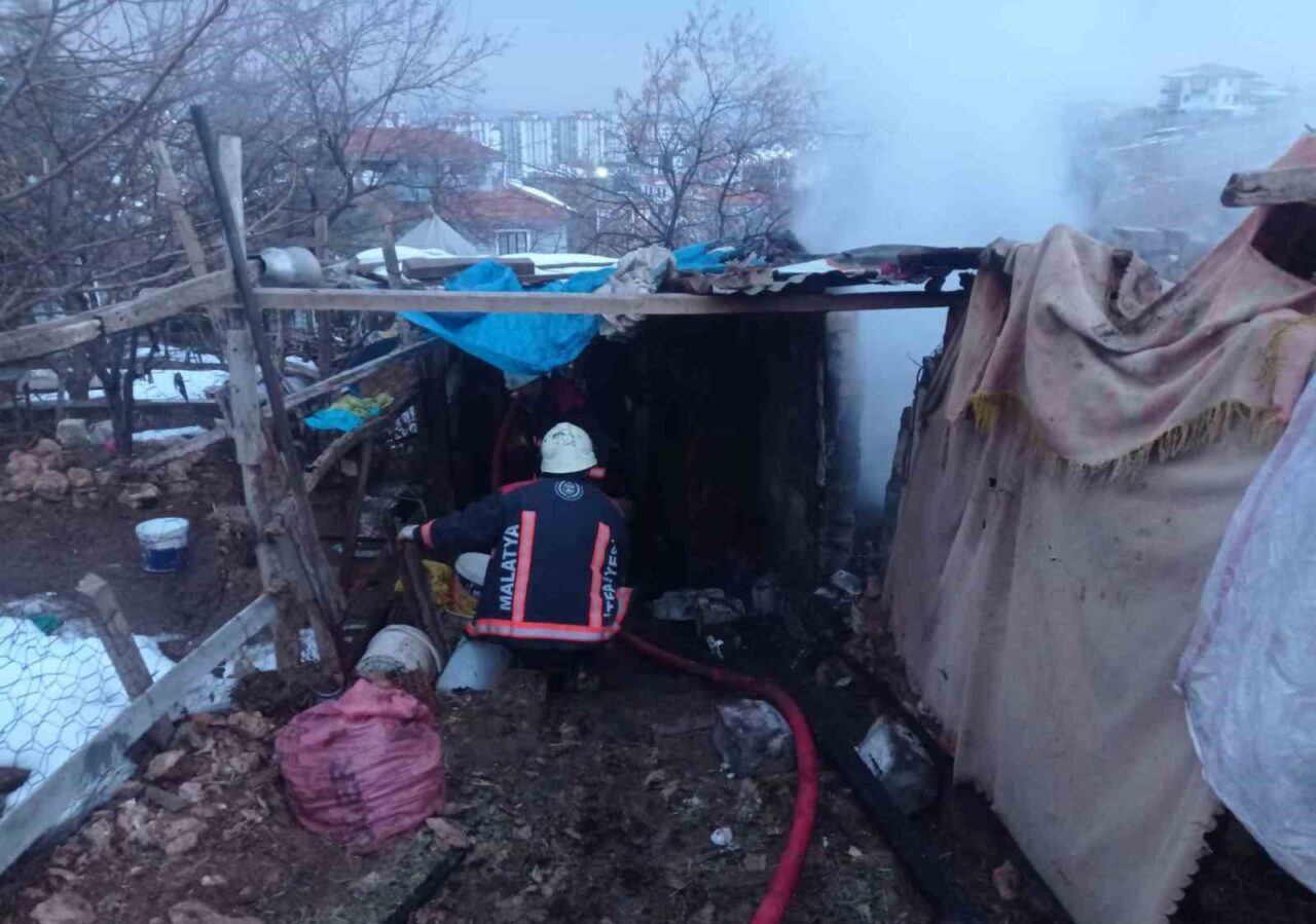 Malatya'nın Yeşilyurt ilçesinde bir ahırda çıkan yangında 25 küçükbaş hayvan