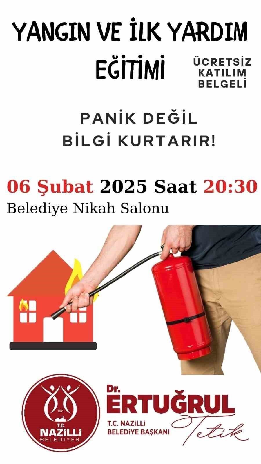 Nazilli'de, Nazilli Belediyesi’nin organize ettiği '6 Şubat Depremleri Anma ve