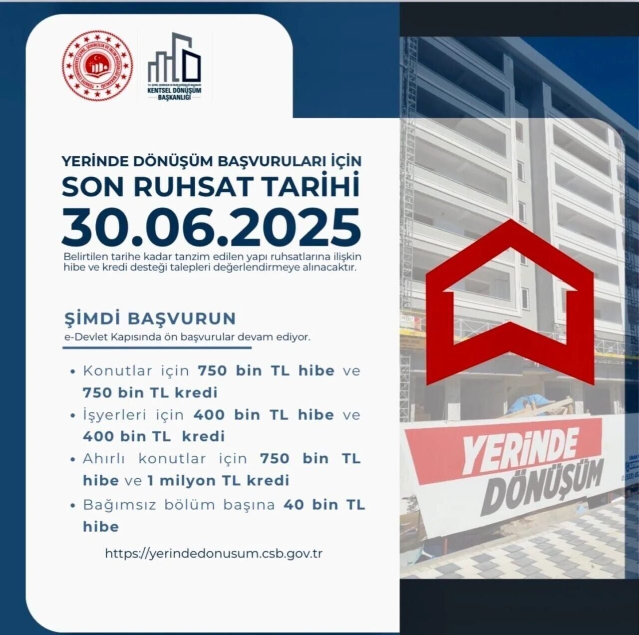 Niğde Valiliği, depremzedelere yönelik "Yerinde Dönüşüm" projesinin hibe ve faizsiz