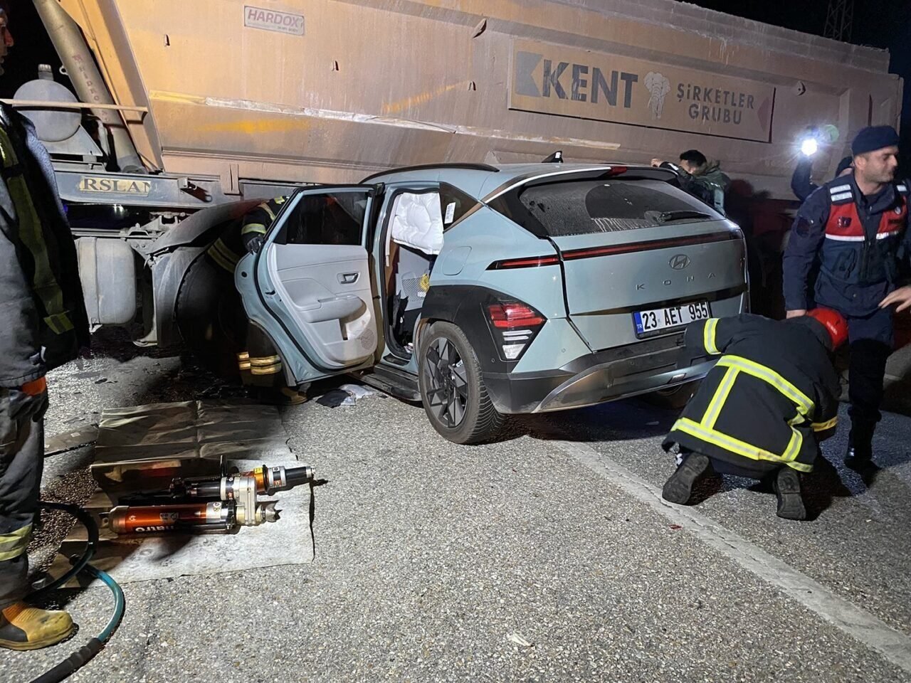 Manisa'nın Kula ilçesinde 1 Şubat'ta meydana gelen trafik kazasında hafriyat