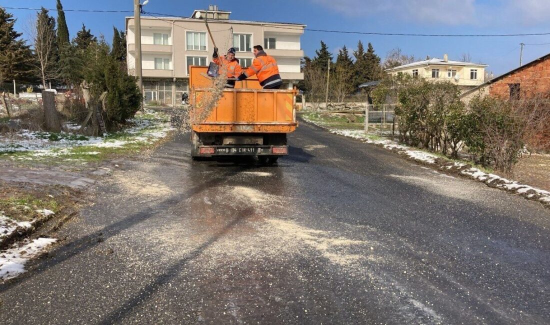 Silivri Belediyesi, olumsuz hava koşullarına karşı tuzlama ve küreme çalışmalarını sürekli olarak gerçekleştiriyor. Silivri Belediyesi, olumsuz hava koşullarını yönetmek için ilçe genelinde tuzlama