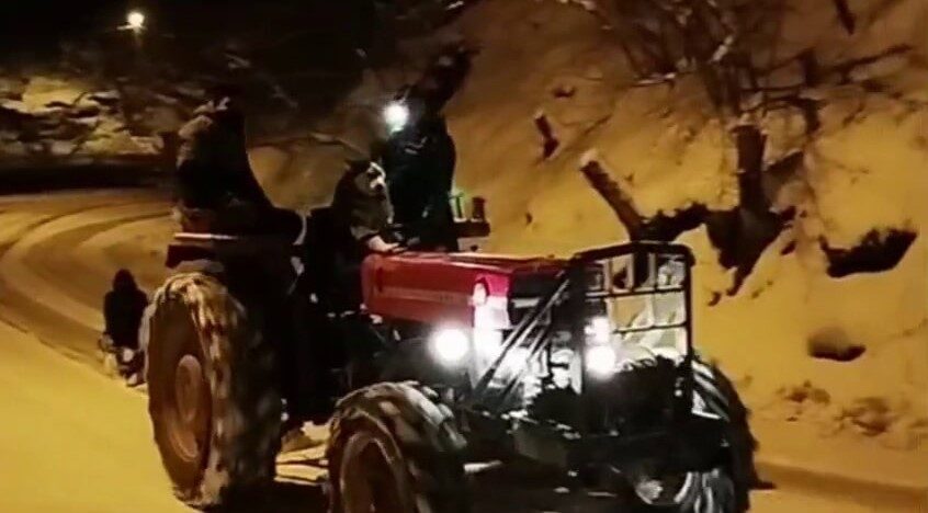 Sibirya kurdu ‘Çakır’, Karasu’da traktörle vatandaşlara kış keyfi yaşattı Sakarya'nın Karasu ilçesinde, 'Çakır' isimli Sibirya kurdu, kar yağışının ardından