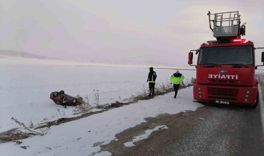Van’ın Saray İlçesinde Araç Takla Attı, İki Kişi Yaralandı Van'ın Saray ilçesinde, sürücüsü henüz belirlenemeyen bir otomobilin takla atması