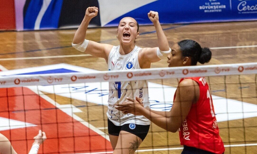 Aydın Büyükşehir Belediyespor Kadın Voleybol Takımı, Bahçelievler Belediyespor'u 3-0 yenerek
