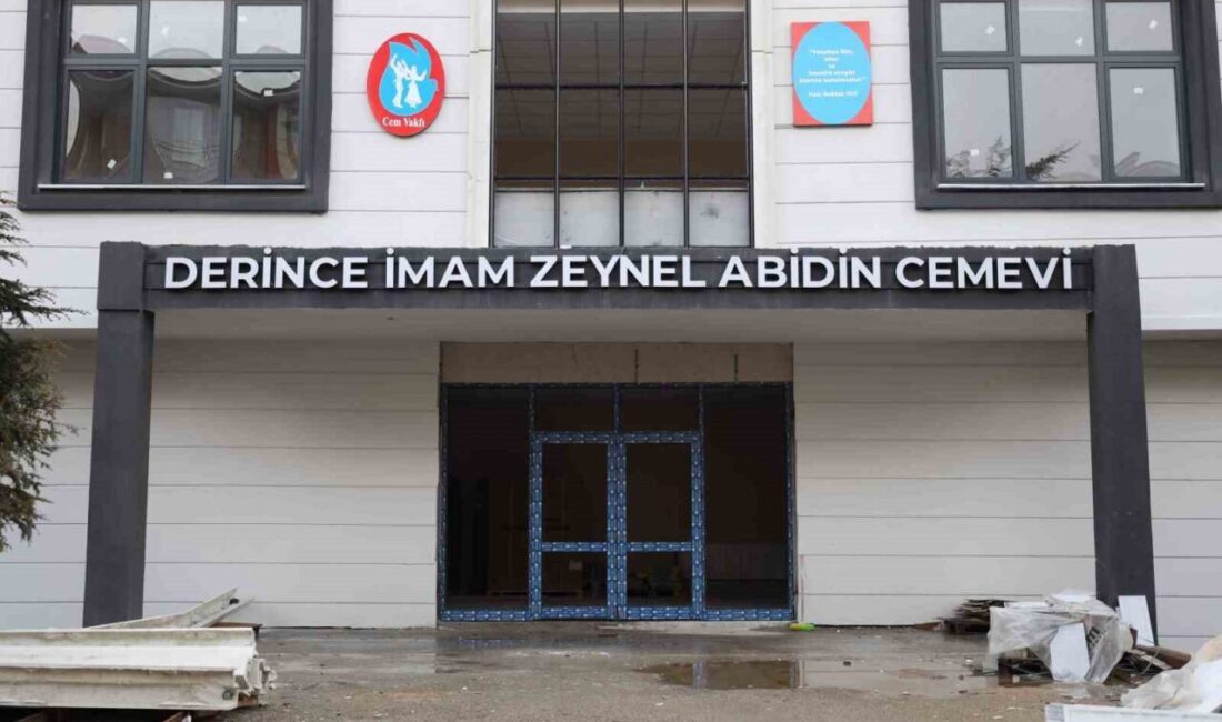 Derince Sopalı Mahallesi'nde inşa edilen İmam Zeynel Abidin Cemevi'nin yapımı