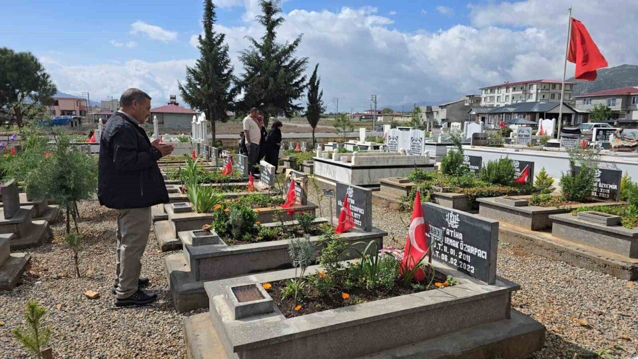 Ramazan Bayramı'nın 2. gününde Gaziantep'teki deprem şehitliği, kaybedilen yakınların anısına