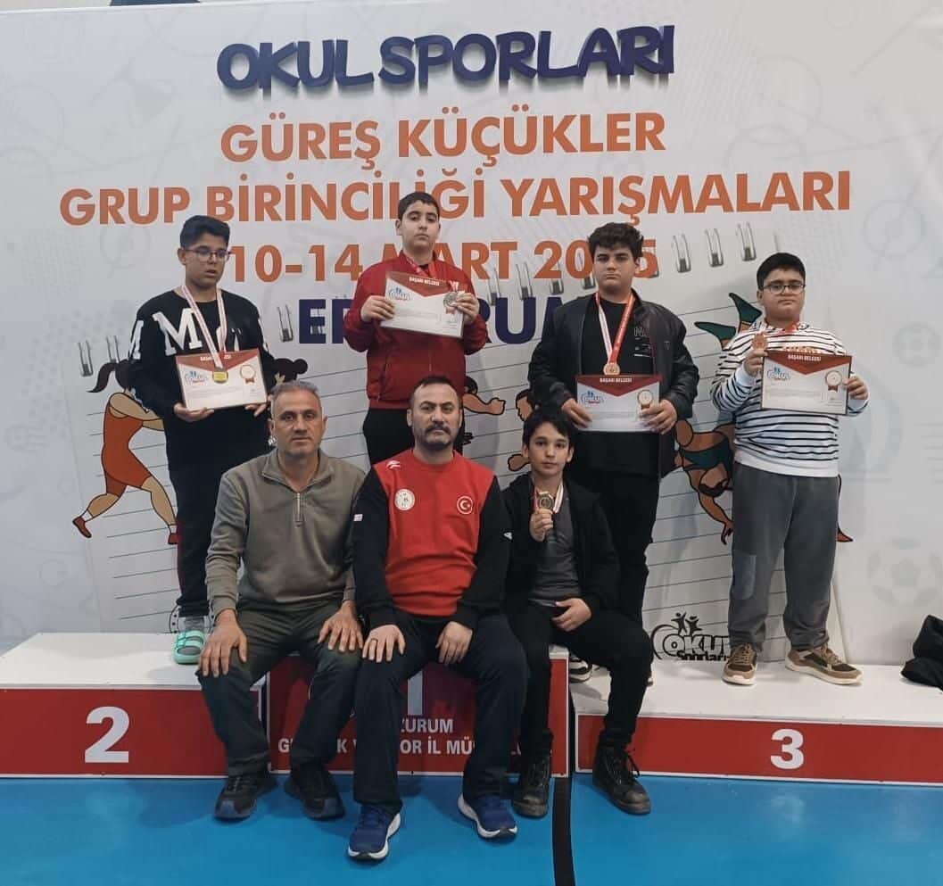 Erzurum'da gerçekleşen Güreş Küçükler Grup Birinciliği'nde Elazığlı sporcular başarılar elde