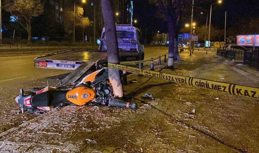 Konya'nın Selçuklu ilçesinde, 19 yaşındaki M.M.K.'nın kullandığı motosiklet kontrolden çıkarak