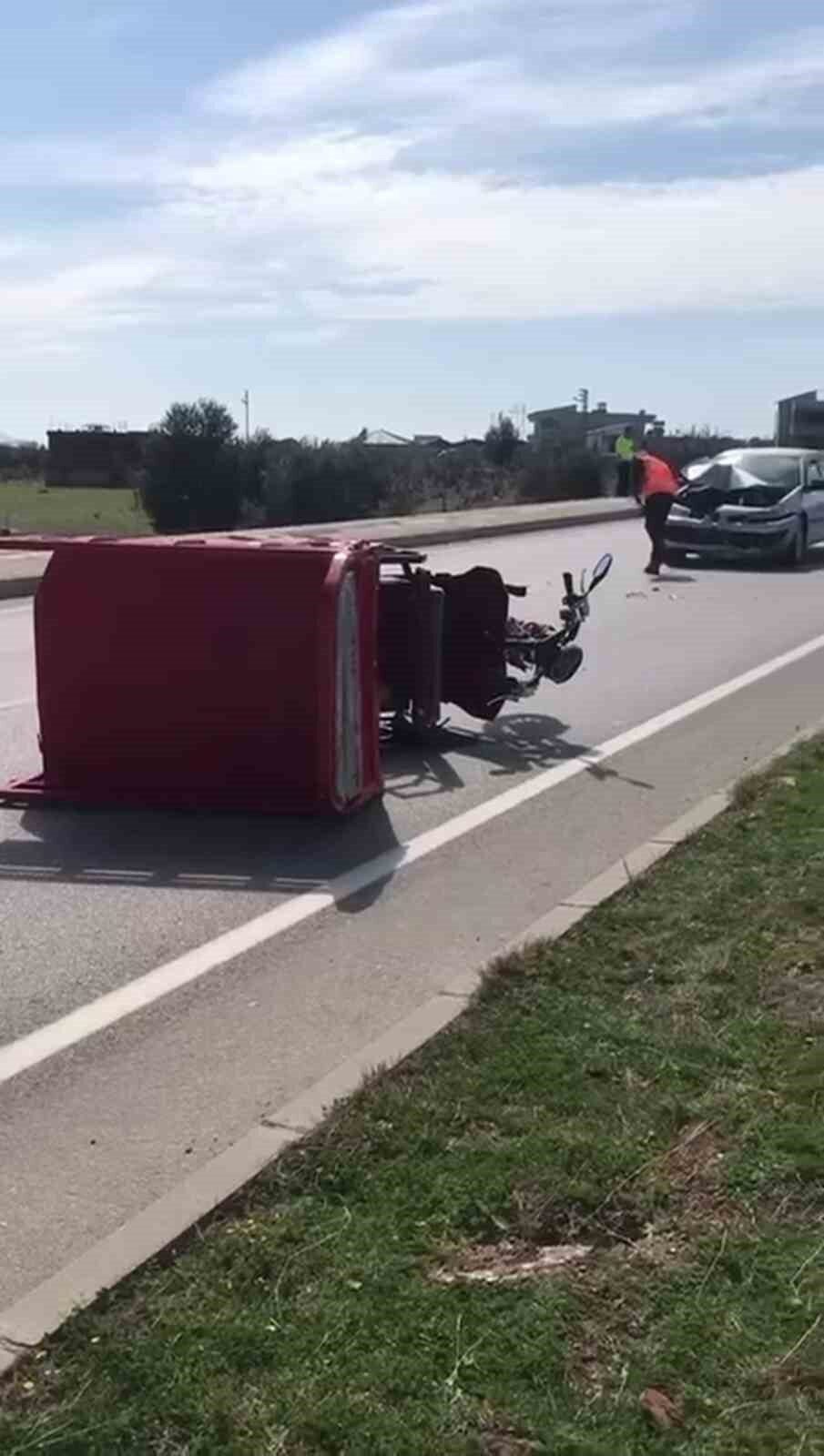 Hatay'ın Hassa ilçesinde motosiklet ve otomobil arasındaki çarpışmada Ali Döner