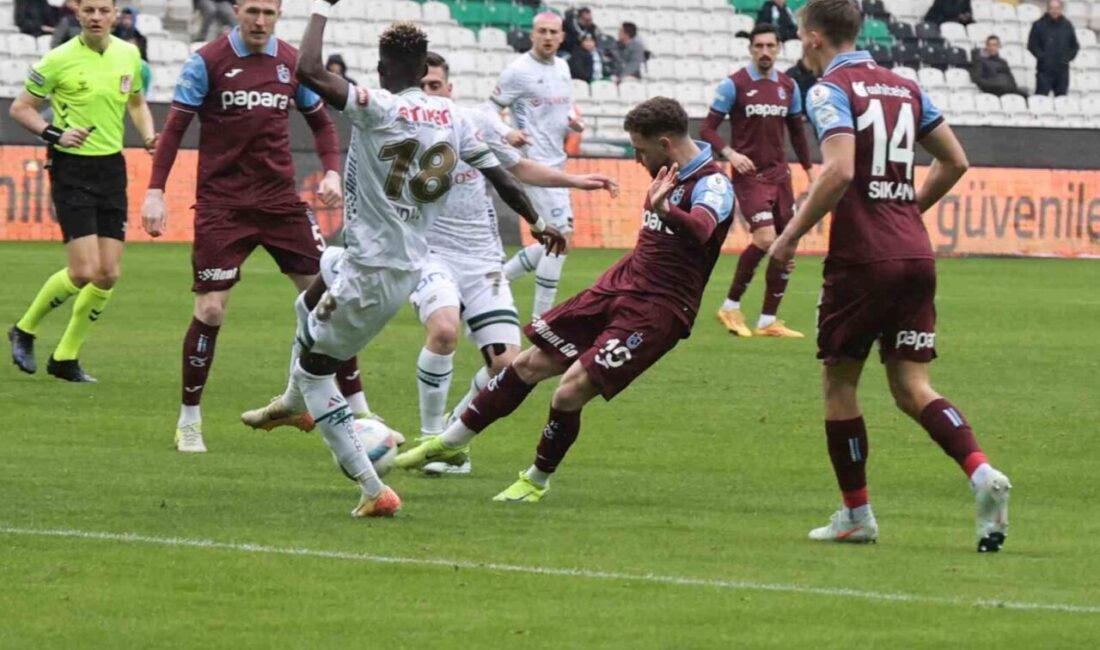 Konyaspor, Süper Lig 26. haftasında Trabzonspor ile karşı karşıya geliyor; ilk 15 dakika boş geçti. Konyaspor, Trendyol Süper Lig'in 26. haftasında Trabzonspor ile karşı karşıya