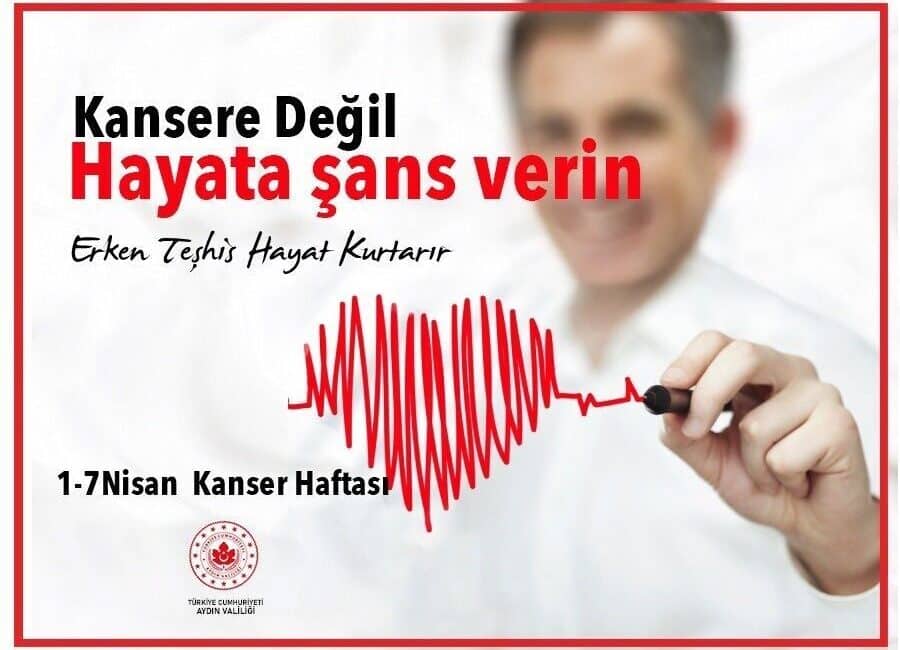 Aydın Valiliği, 1-7 Nisan Kanserle Savaş Haftası’nda erken teşhisin önemine dikkat çekti. Aydın Valiliği, 1-7 Nisan Kanserle Savaş Haftası kapsamında, kansere karşı