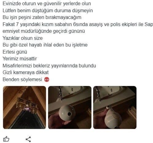 Sapanca'da bungalov kiralayan M.K., gizli kamerayla izlendiklerini fark ettikten sonra