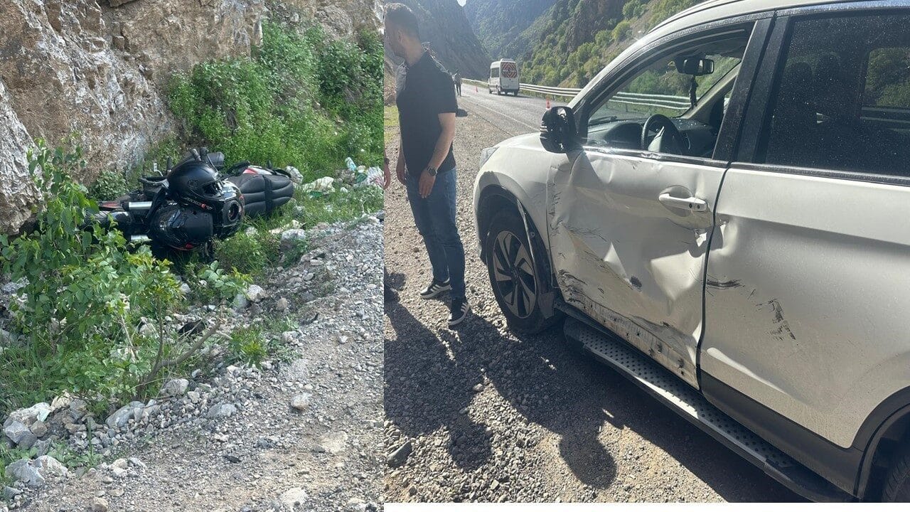 Hakkari'nin Çukurca ilçesinde cip ve motosikletin çarpışması sonucunda bir kişi