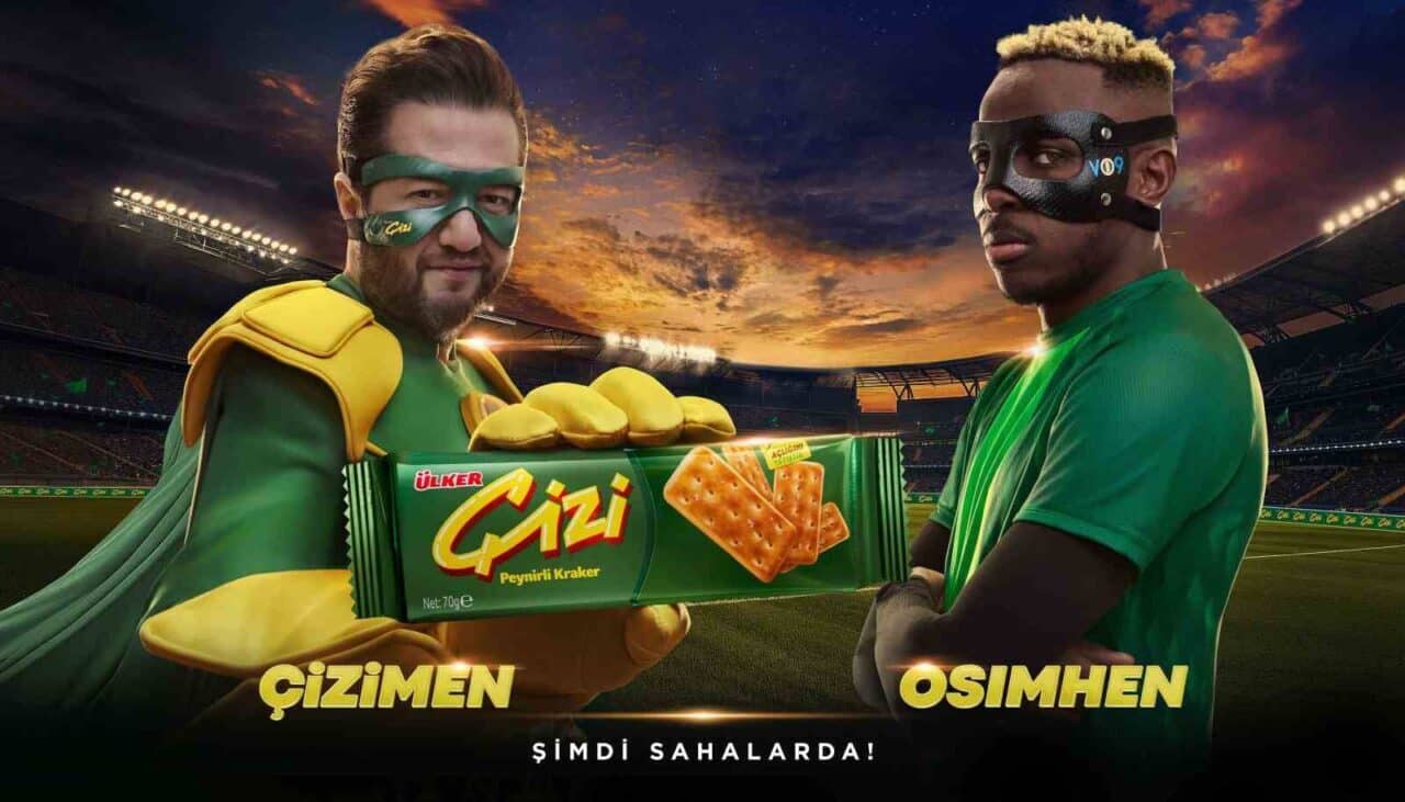 Dünyaca ünlü futbolcu Victor Osimhen, Ülker’in yeni reklam filminde Çizimen