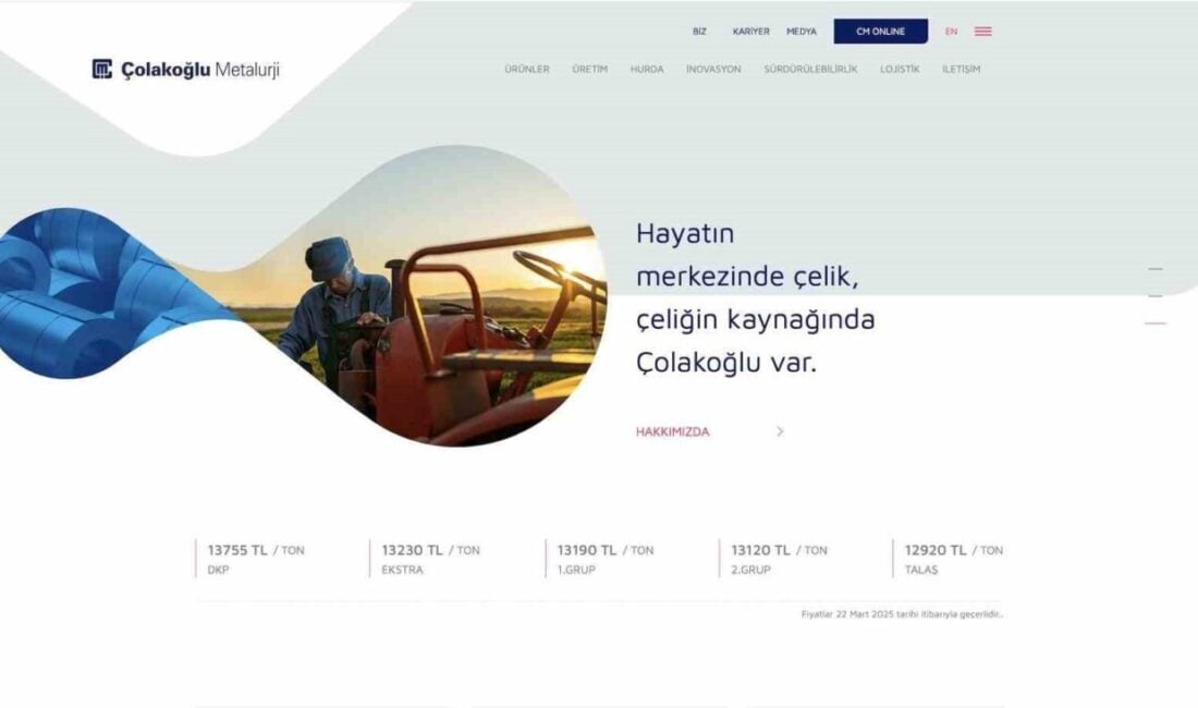 Çolakoğlu Metalurji, yenilenen web sitesiyle 'MUSE Creative Awards 2025'te altın