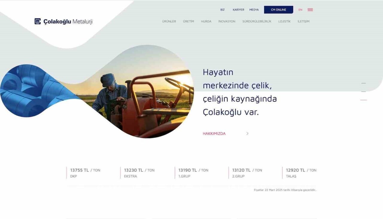 Çolakoğlu Metalurji, yenilenen web sitesiyle 'MUSE Creative Awards 2025'te altın