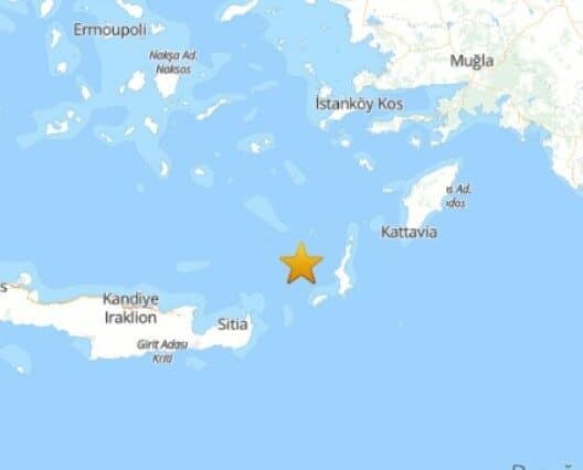 Ege Denizi’nde, Muğla’nın Datça ilçesinin 130 kilometre açığında sabah saat