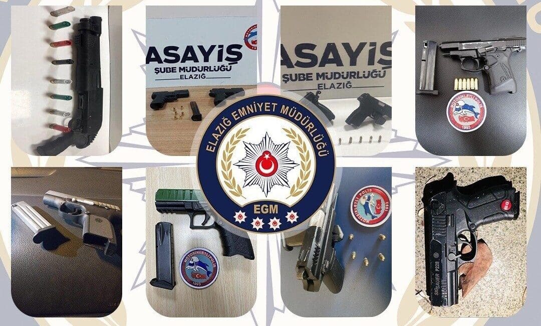 Elazığ’da Ruhsatsız Silah Operasyonunda 22 Silah Ele Geçirildi Elazığ'da polis, son iki haftada düzenlediği operasyonlarda 22 ruhsatsız silah