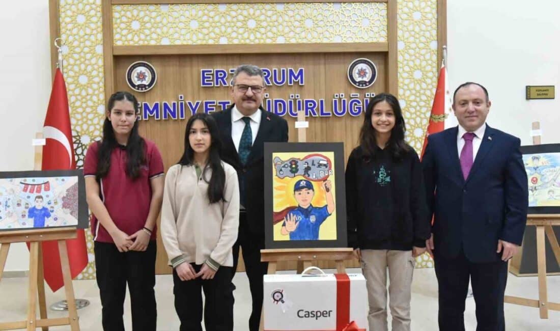 Polis Teşkilatı’nın 180. Yılı İçin Düzenlenen “Çocuk Gözüyle Polis” Resim Yarışmasında Dereceye Giren Öğrenciler Ödüllendirildi Polis Teşkilatı'nın 180. yıl dönümü etkinlikleri çerçevesinde düzenlenen "Çocuk Gözüyle