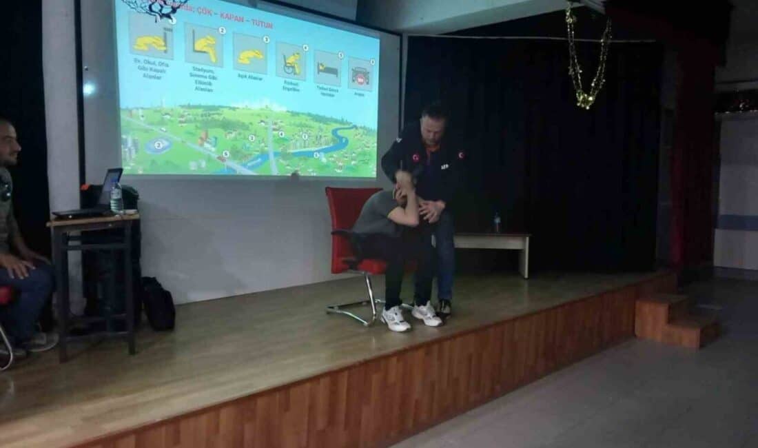AFAD, Fahri Keskin Fen Lisesi Öğrencilerine Afet Bilinci Eğitimi Verdі. AFAD Eskişehir, Fahri Keskin Fen Lisesi öğrencilerine yönelik afet bilinci
