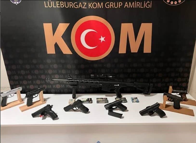 Kırklareli'nde düzenlenen operasyon neticesinde, suç örgütlerine yönelik yapılan çalışmalarda 14