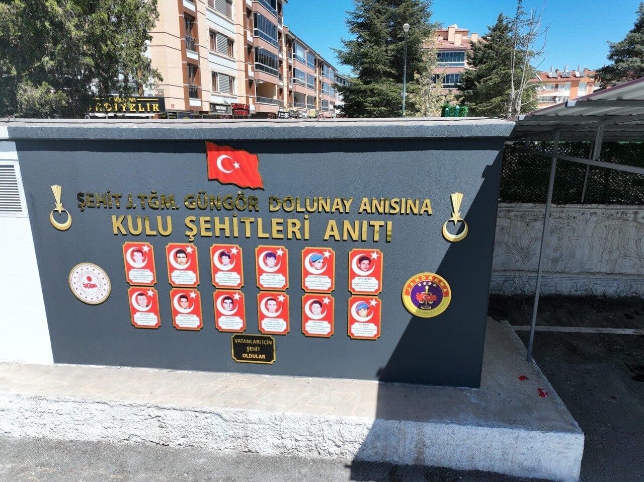 Konya'nın Kulu ilçesinde, şehit Jandarma Teğmen Güngör Dolunay ve 12