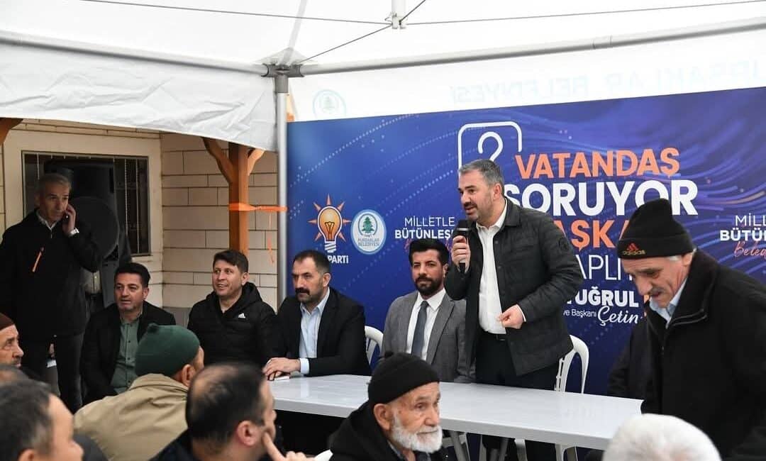 Pursaklar Belediye Başkanı Ertuğrul Çetin, mahalle buluşmaları kapsamında Fatih Mahallesi'nde