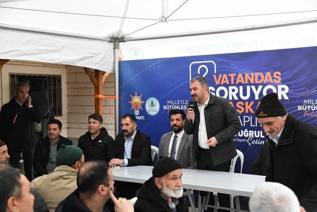 Pursaklar Belediye Başkanı Ertuğrul Çetin, mahalle buluşmaları kapsamında Fatih Mahallesi'nde