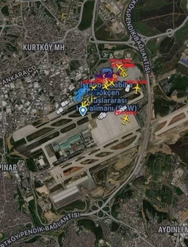 Sabiha Gökçen Havalimanı'nda, uçuş hazırlığı yapan bir pilot, apronda tilki