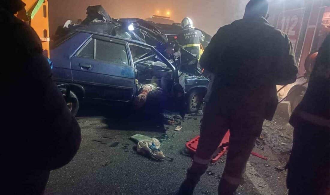 Samsun’da İki Araç Arasında Meydana Gelen Trafik Kazasında 5 Kişi Hayatını Kaybetti. Samsun'un Çarşamba ilçesinde iki otomobilin çarpışması sonucu 5 kişi hayatını