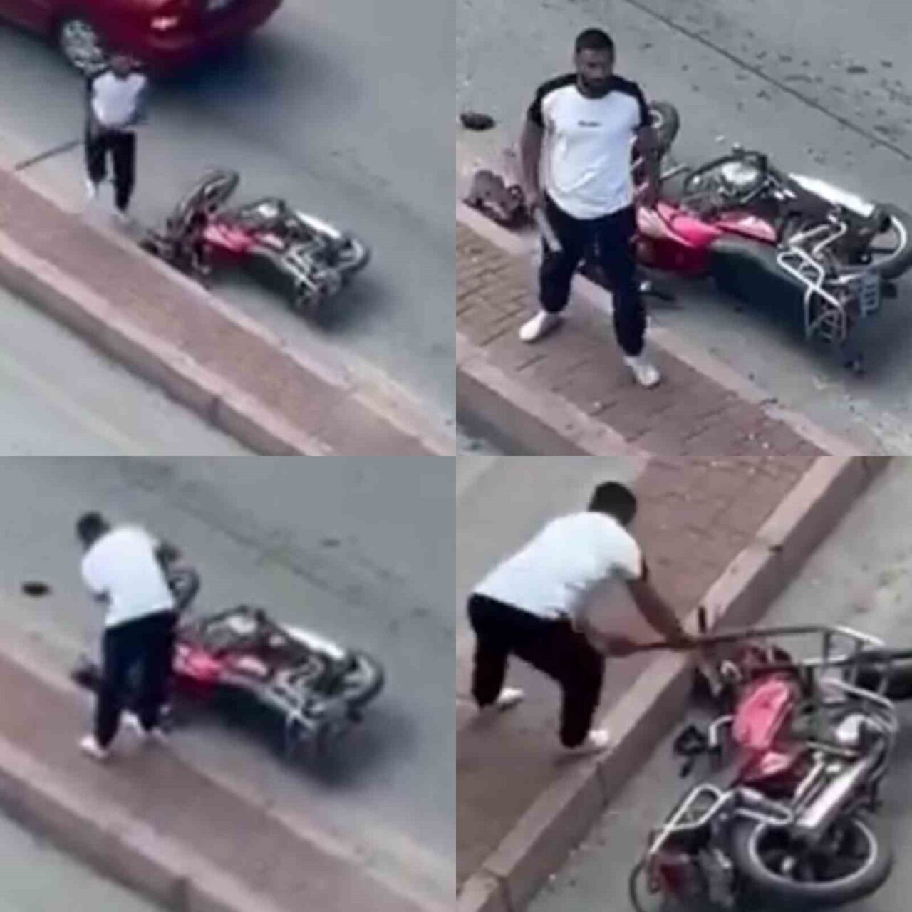 Mersin'de bir otomobil sürücü ile motosiklet sürücüsü arasında tartışma çıktı.