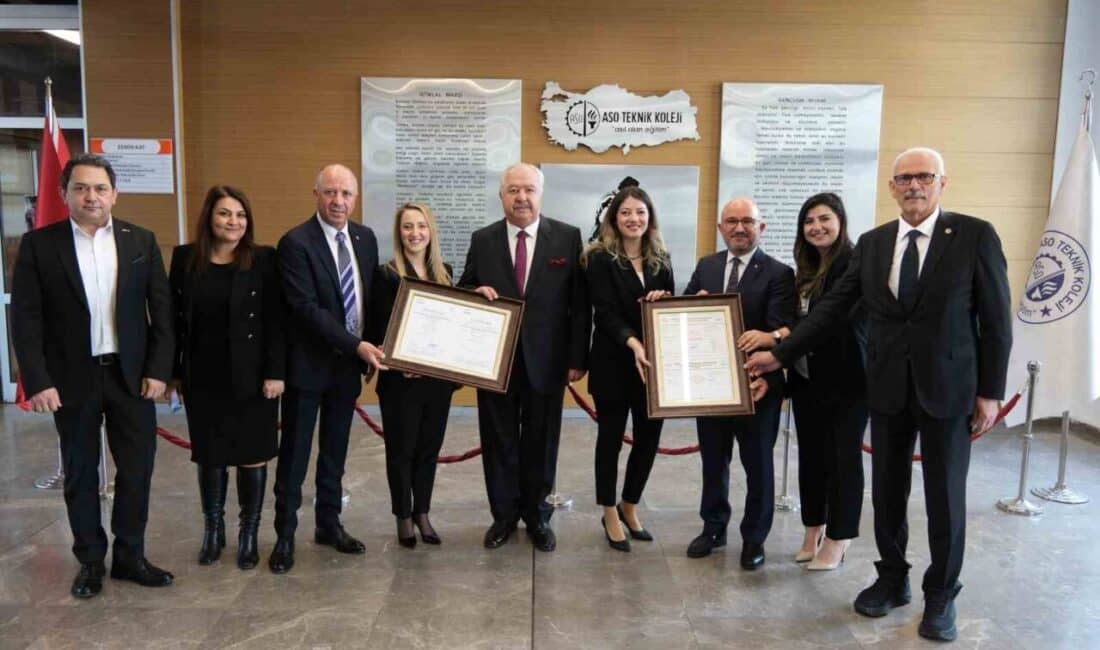 Ankara Sanayi Odası tarafından kurulan ASO Teknik Koleji, TSE ISO